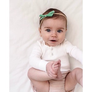 Petite Velvet Bows: Olive Green petite velvet bow