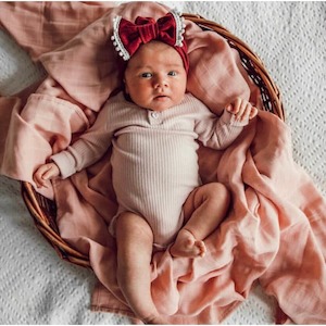 Wraps Swaddles: Musk Pink organic muslin wrap