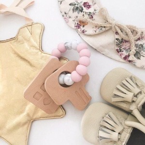 Teethers: KEYS TO MY HEART Silicone & Beech Wood teether