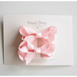 Light Pink bow clip - Small pair