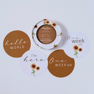 Sunflower & Bronze Milestone Cards