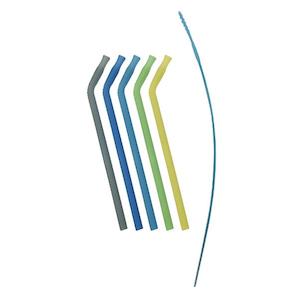 B Box: Silicone Straw 5pc Pool Party