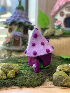 Himalayan Felt Co: Felt Tiny Tooth Fairy Home - Dark Purple