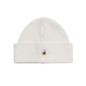 Hats: Cream Bee Merino Beanie