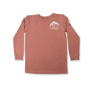 Boys Tops: Palm Trees & Chill Days Long Sleeve Tee Clay