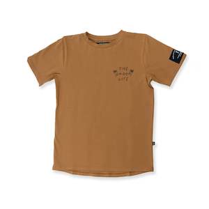 Boys Tops: Grom Life' Scoop Tee - brown