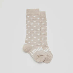 Socks Booties: Merino Knee High Socks - Truffle