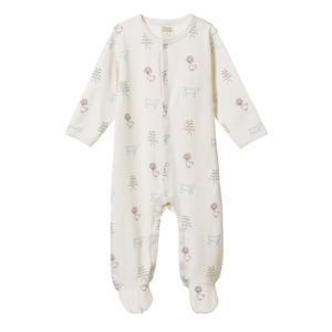 Cotton stretch & grow - nature baby print