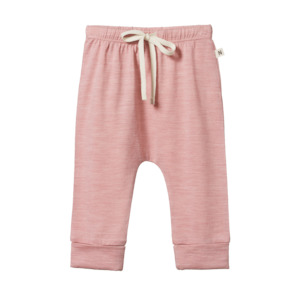 Baby Pants: Drawstring Pants - Mauve