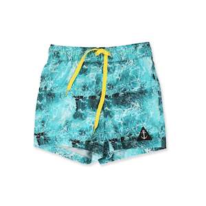 Boys Swimwear: Waves Board Short - Ocean Dye