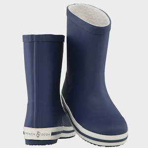Boys Rain Jackets: Navy Kids Rubber Gumboots