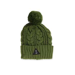 Boys Hats: Cable Beanie - Khaki