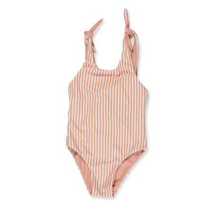 Girls Swimwear: Peppa Reversible Swimwear - Coral Cloud Stripe