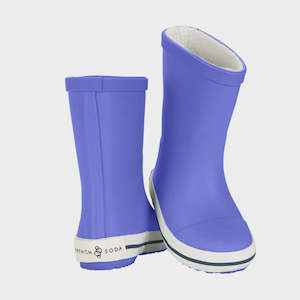 Girls Rain Jackets: Purple Kids Rubber Gumboots