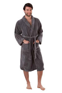 Mens Manor Robe Gunmetal L