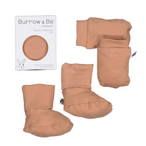 Hats: Bootie Mitten Set Tawny Brown