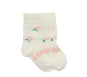 Socks Booties: Merino Crew Socks - Rosa