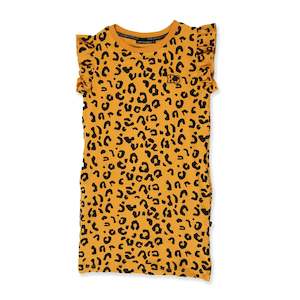 Dash Dress Mustard Leopard