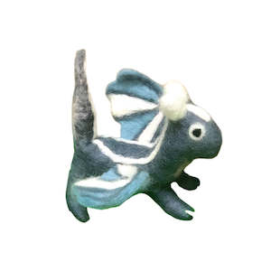 Felt Toys: Felt Dragon - Silver