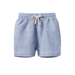James Shorts Linen Blue Stripe