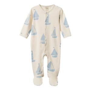 Cotton Stretch & Grow Regatta Blue