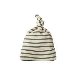 Hats: Cotton Knotted Beanie Nettle Sailor Stripe