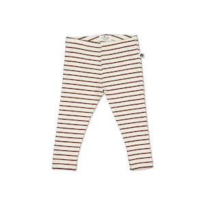 Rib Leggings Russet Stripe