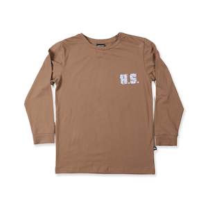 Boys Tops: Boys Long Sleeve Tee Chocolate Brown