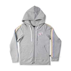 Girls Zip Hood Grey Marle