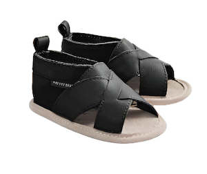 Socks Booties: Cross Over Sandal Castle Black SM