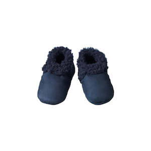 Lambskin Booties Navy