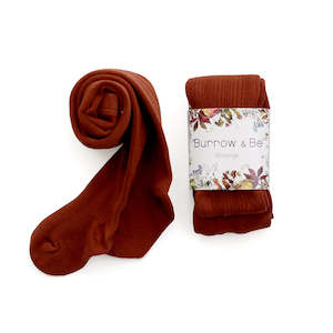 Rib Stockings - Rust