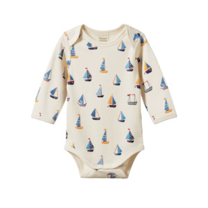 Cotton Long Sleeve Bodysuit Regatta