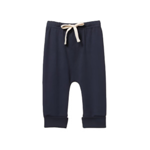 Baby Pants: Drawstring Pants Navy 0-3m