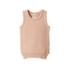 Merino Chunky Knit Vest Rose