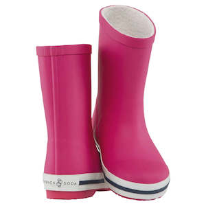 Boys Rain Jackets: Pink Kids Rubber Gumboots