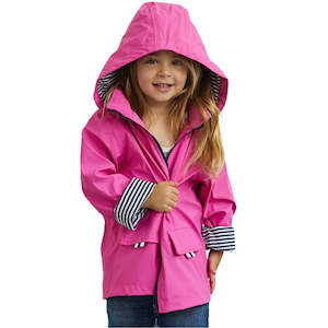 Boys Rain Jackets: Pink Zip Raincoat