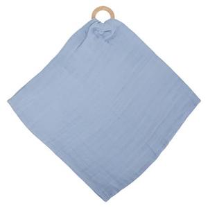 Comforters Rattles: Muslin Security Blanket Blue