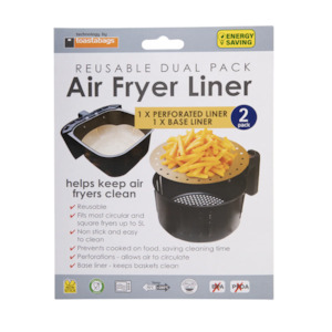 Cookware Accessories: Round Air Fryer Liners Gold Reusable Set2