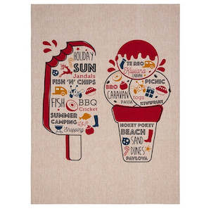 Linen: Summer Flavours Tea Towel