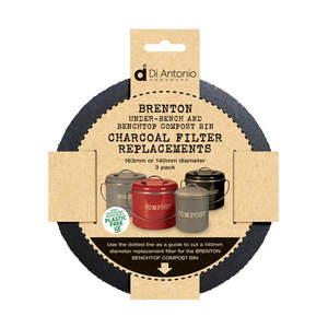 Compost Bins Liners: Charcoal Filter Replacements Set/3 163mm