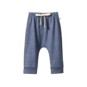 Merino Drawstring Pants Indigo Marl