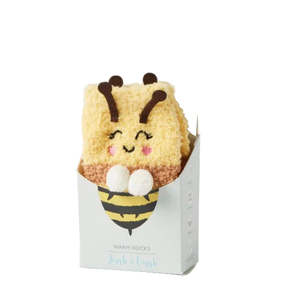 Socks Booties: Grippy Animal Socks Bee