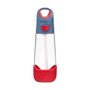 B Box: Tritan Straw Bottle 600ml Blue Blaze