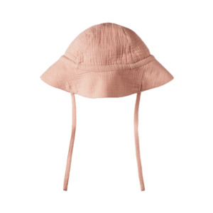 Nature Baby: Sunhat Muslin Rose Dust