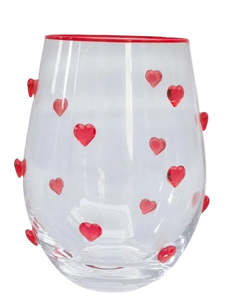 Urban: Kaya Heart Stemless Glass Red