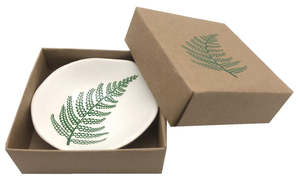 All: Green Fern On White