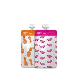 On the Go Mini Food Pouches 10pk - Pink/Orange