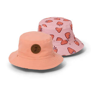 Girls: Crywolf Reversible Bucket Hat Strawberry Splash