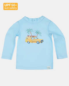 Toshi Swim Rashie Long Sleeve Splash Swell Seekers Sky